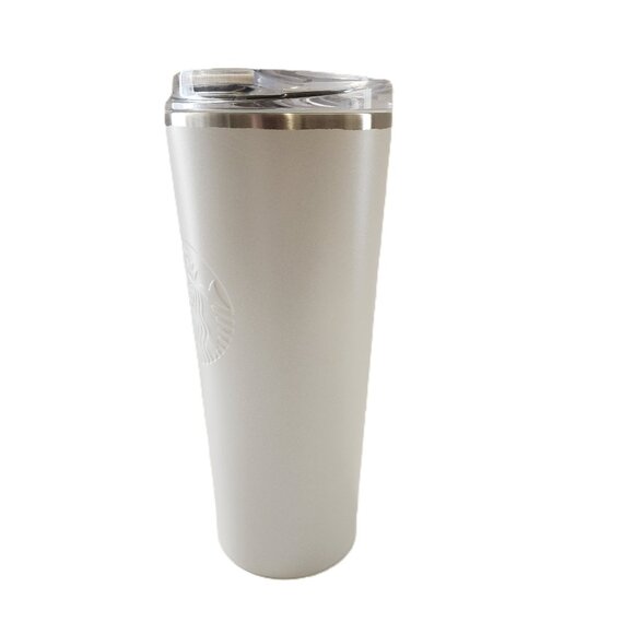 Starbucks Pearl Ice Opal Tumbler Glitter White Stainless Steel Cold Travel 16oz - Picture 12 of 14